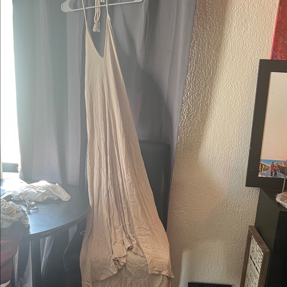 Mira Mikati Cream Maxi Dress